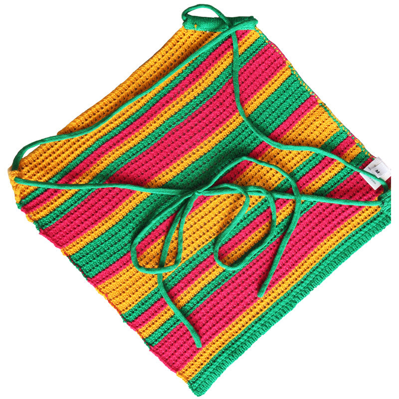 Women's Strapless Tops Beach Halter Neck Knitting Camisole 43