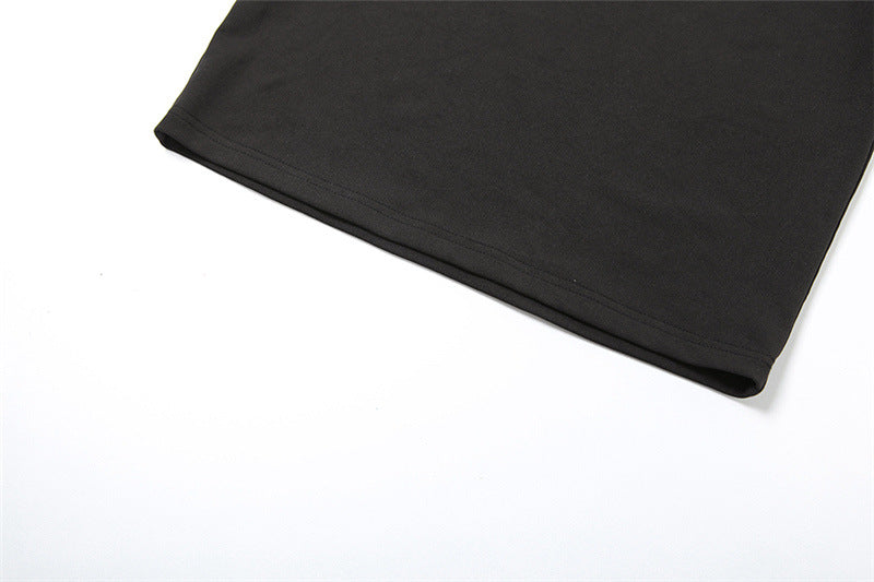 Autumn And Winter Women's Fashion Halter Neck Sexy Low-Cut Mesh Patchwork Bodycon Dress 14