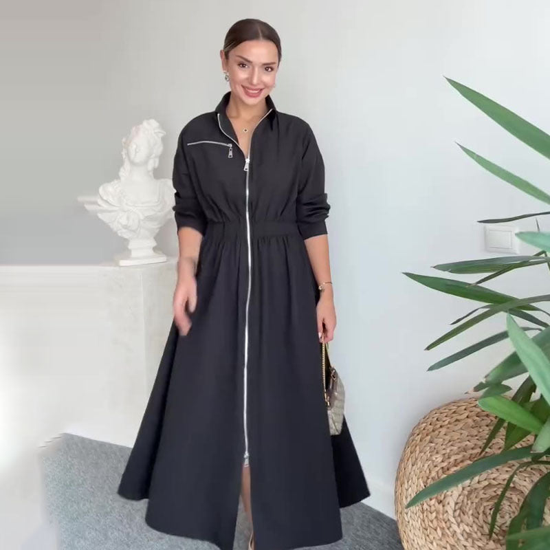 Autumn Women's Fashion Slim Waist Long-Sleeved Dress 5