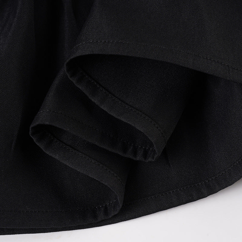 Women Pleated Casual Solid V-Neck Shirt 19