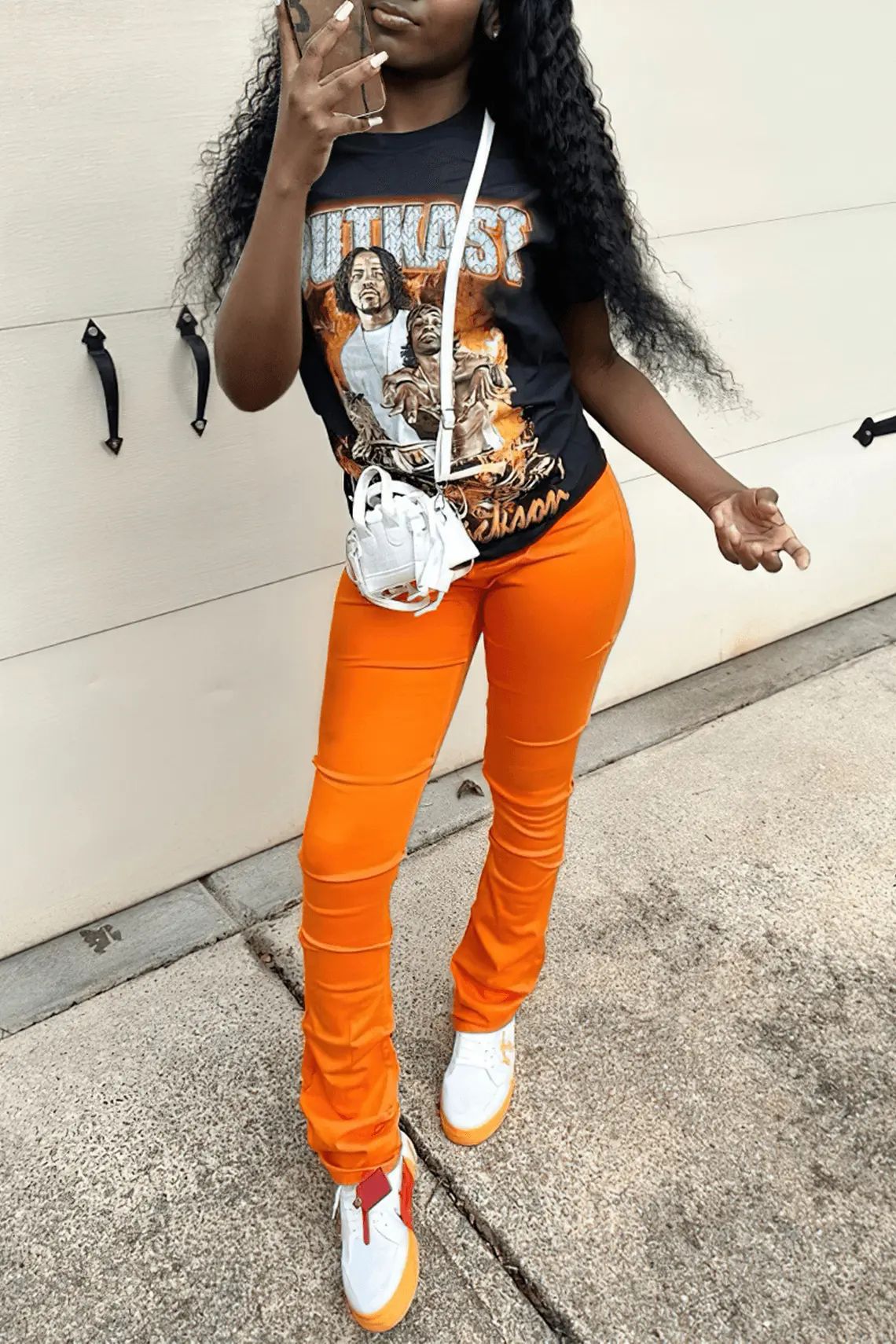 Women's Printed Short Sleeve Round Neck Two Piece Pants Set 10