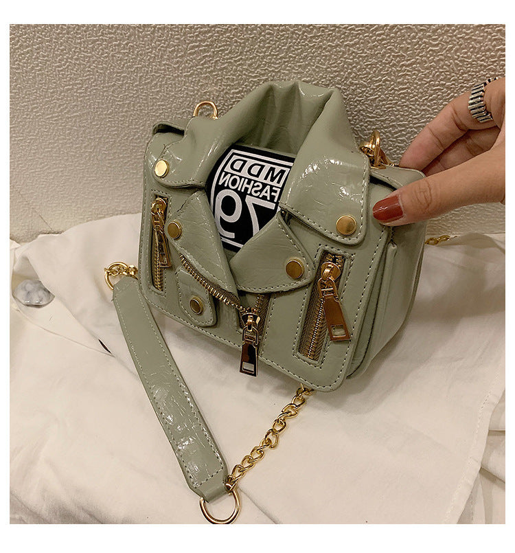 Women Uniform Bag Turndown Collar Jacket Style Bag 24