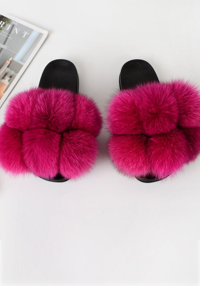 Women Multi-Color Furry Slippers