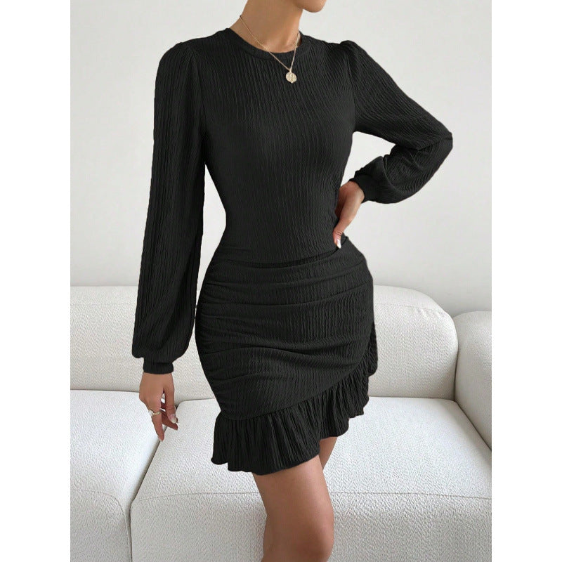 Autumn Winter Fashion Long Sleeve Knitting Slim Women Dress 4