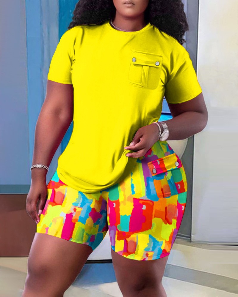 Women's Fashion Casual Print Home Pocket Set 13