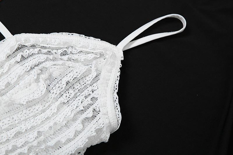 Women Summer sexy slit suspender dress 12