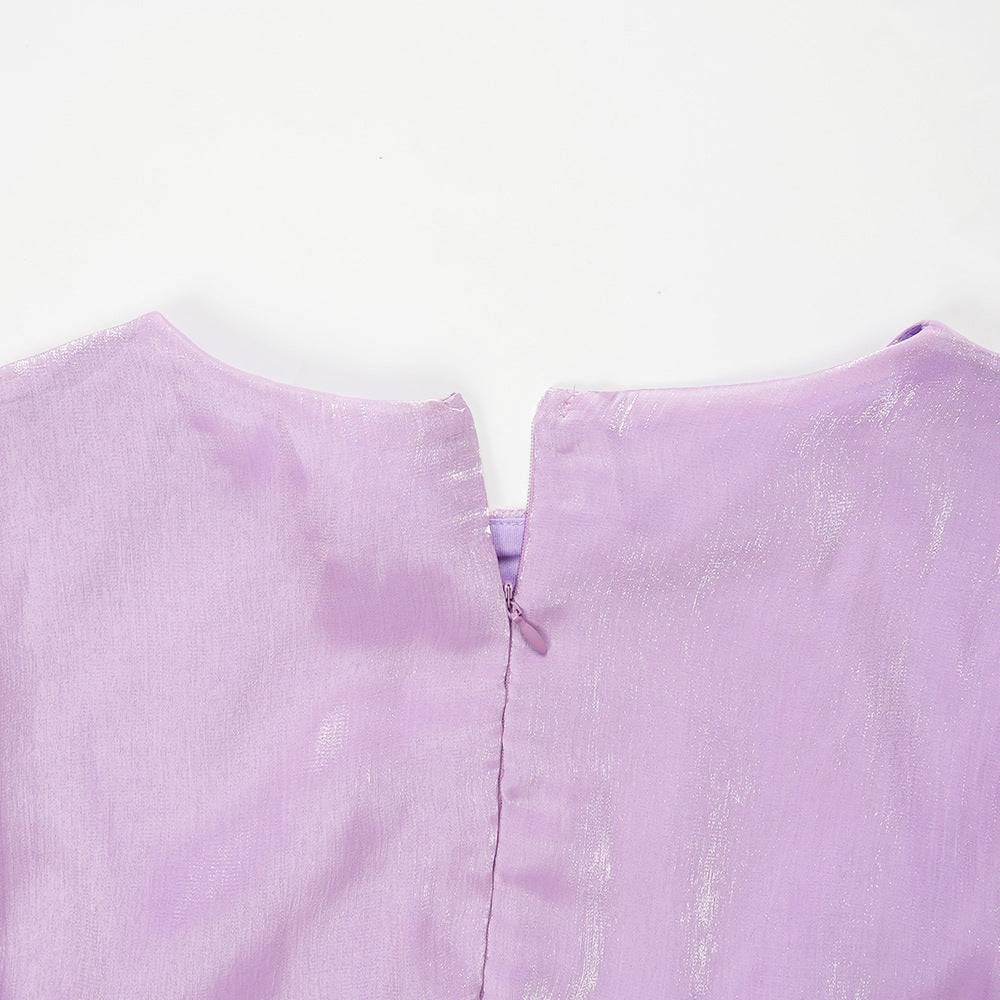 Plus Size African Women Floral Pleated Long-Sleeve Dress 22