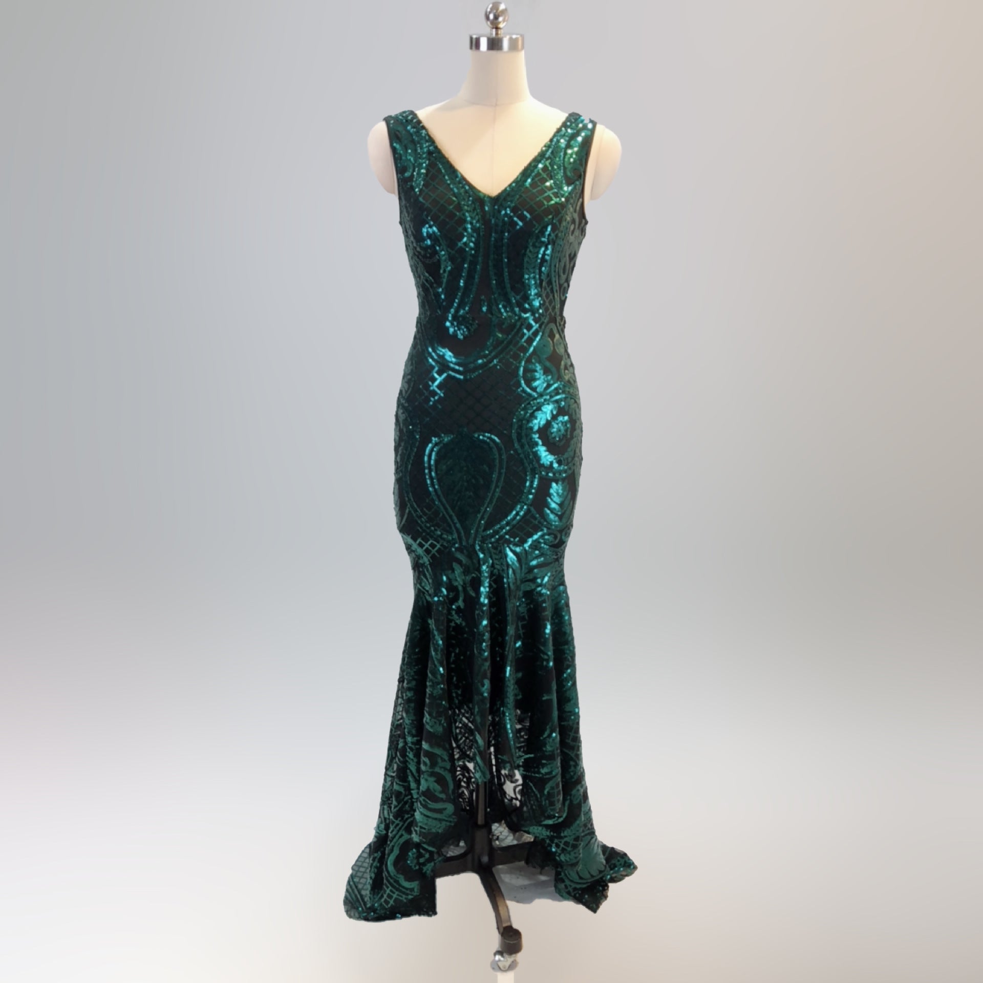 Evening dress female v-neck sexy sequins mermaid party dress dinner dress 12