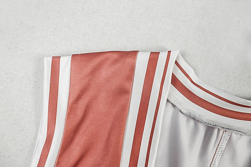 Women Patchwork Pleated V-Neck Sleeveless Dress 8