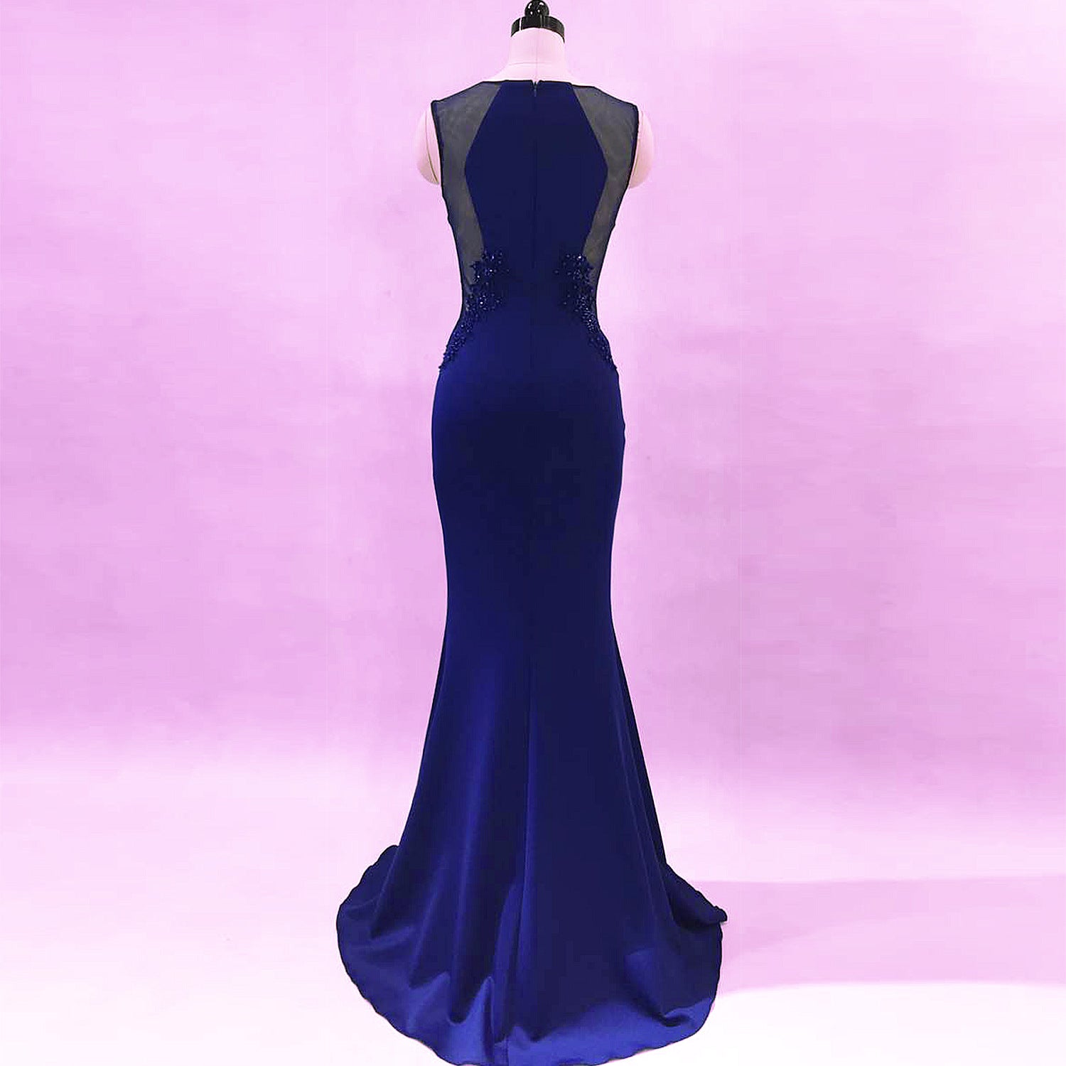 Women Formal Party Slim Elegant Sleeveless Mermaid Evening Dress 23