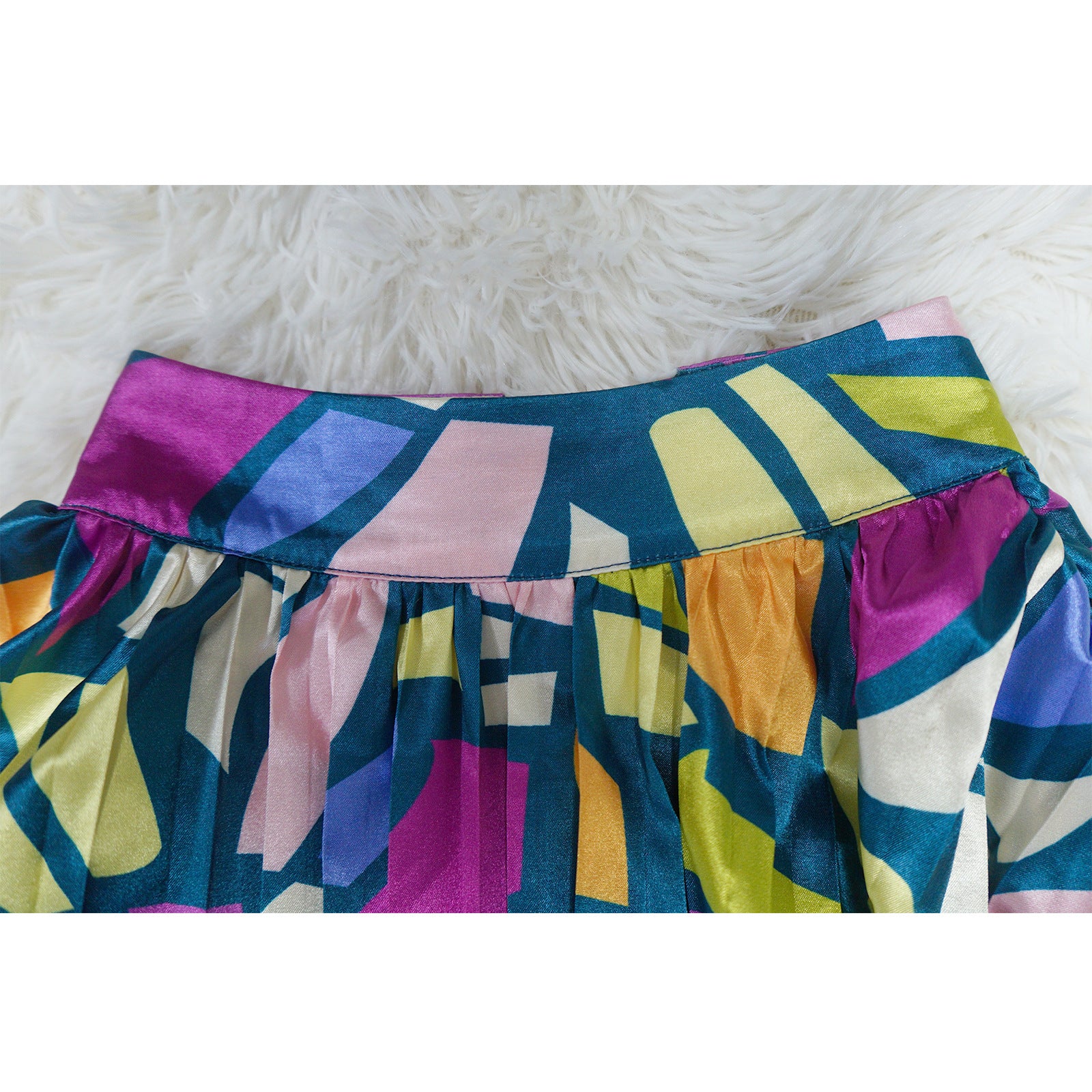 Women Autumn Printed Long Sleeve Pleated Dress 17