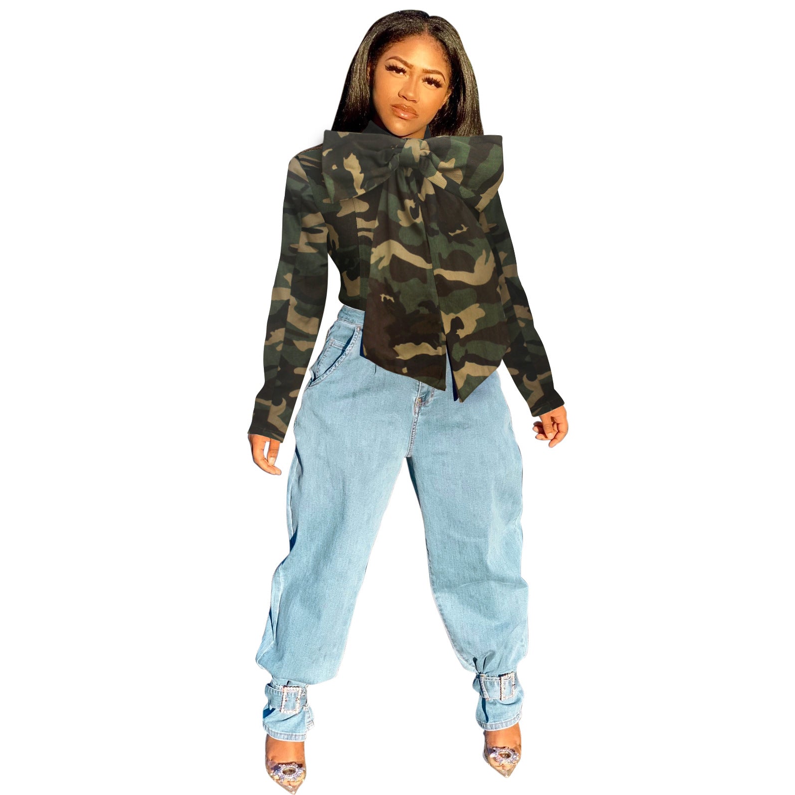 Sexy Fashion Women's Clothing Long-Sleeved Denim Jacket Top 6