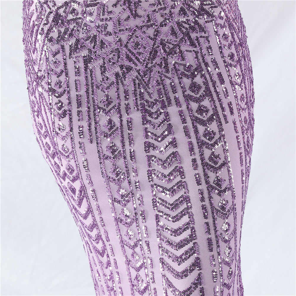 Strap V-Neck Feather Formal Party Evening Dress 33