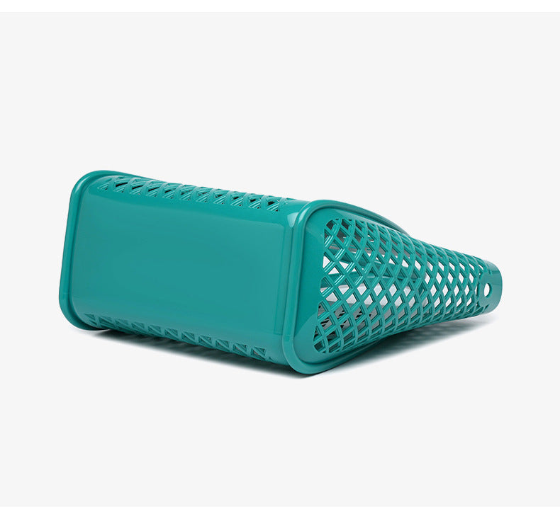 PVC Bag Shopping Basket Bag Bathing Washing Large Capacity Hollow Handheld Beach Bag 24