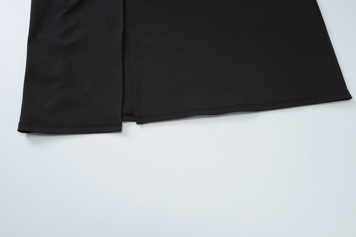 Summer Women's Evening Gown Sexy Low Back High Slit Dress 14