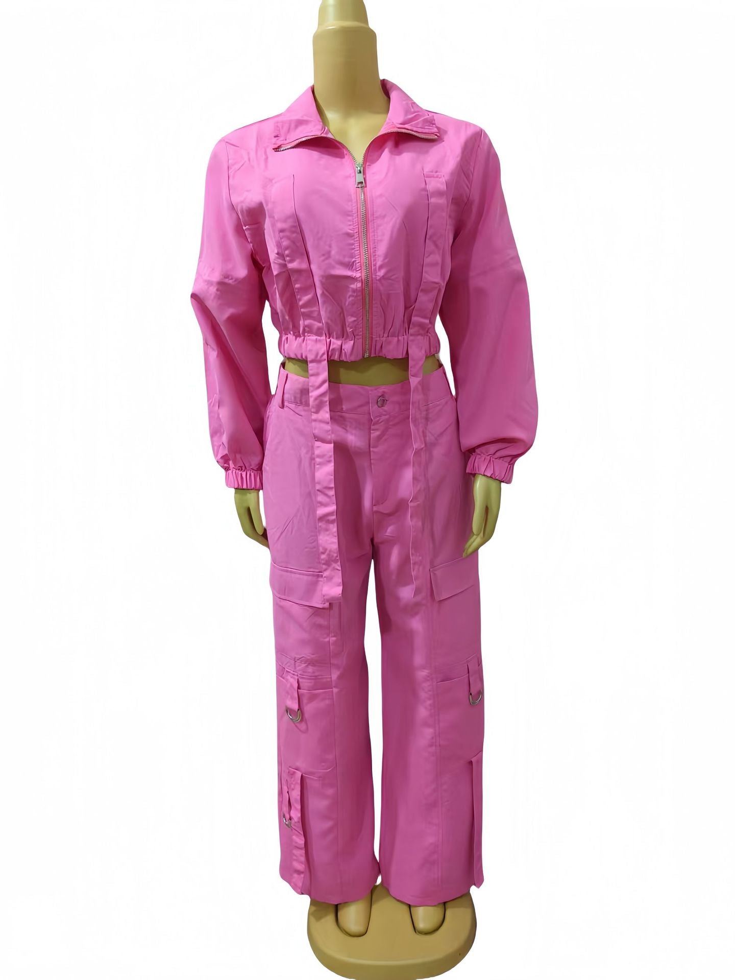 African Women Soid Casual Top and trousers Two Piece Set 23