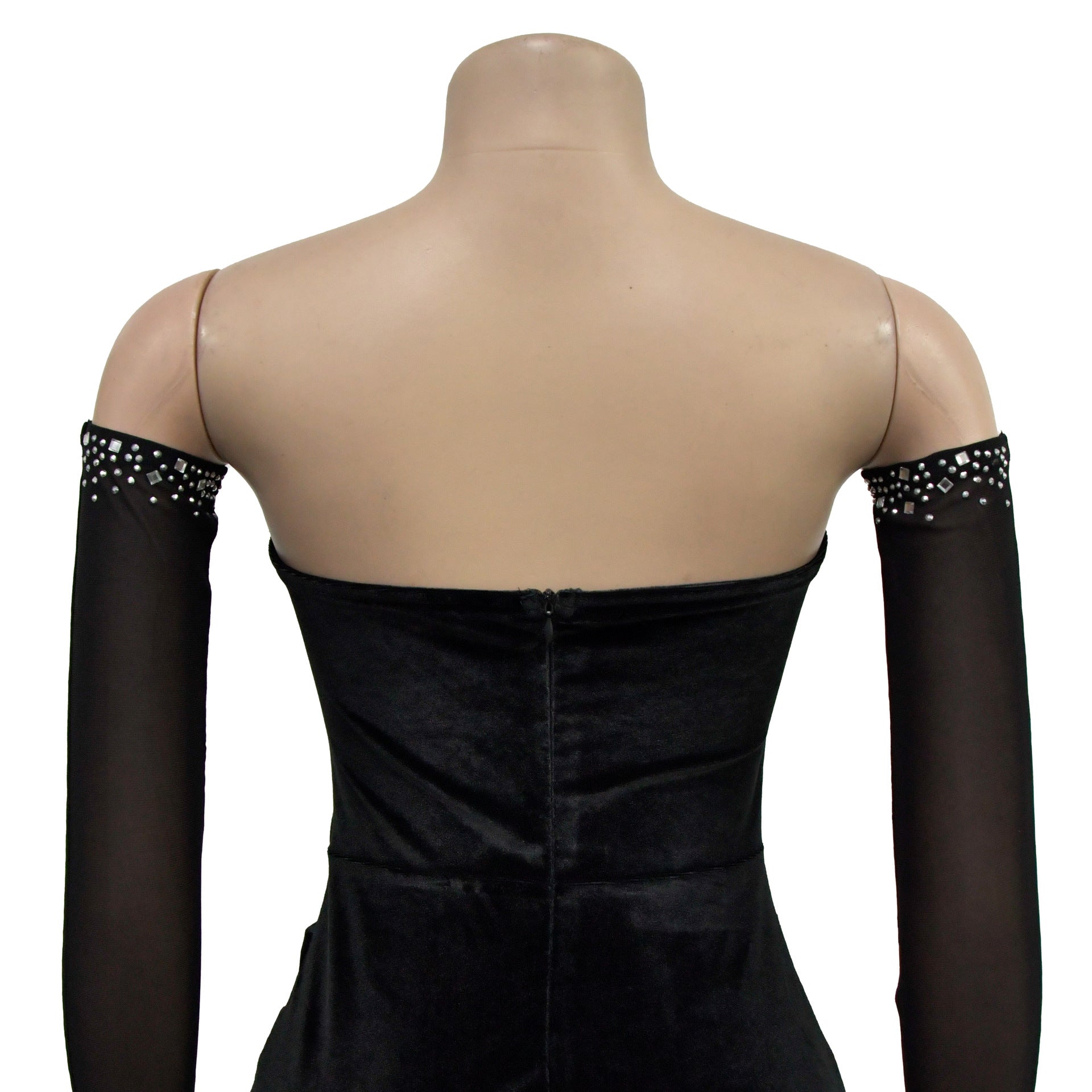 Fashion women's solid color velvet sexy pleated short dress 15