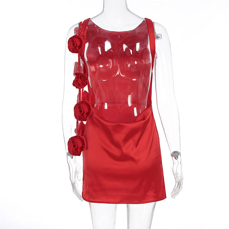 Women summer sexy floral sleeveless bodycon dress. 9