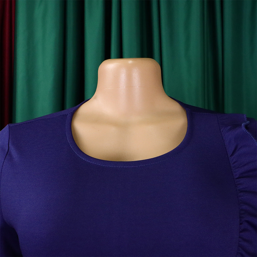 Spring Chic Slim Pencil Skirt Fashion Bodycon Africa Plus Size Dress 36