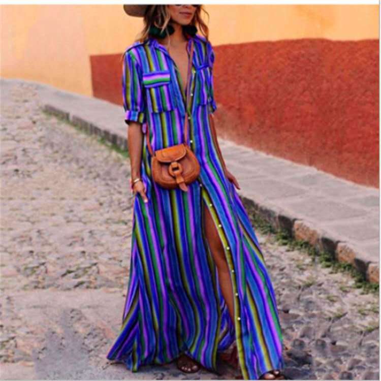 autumn bohemian style women's long dress 8