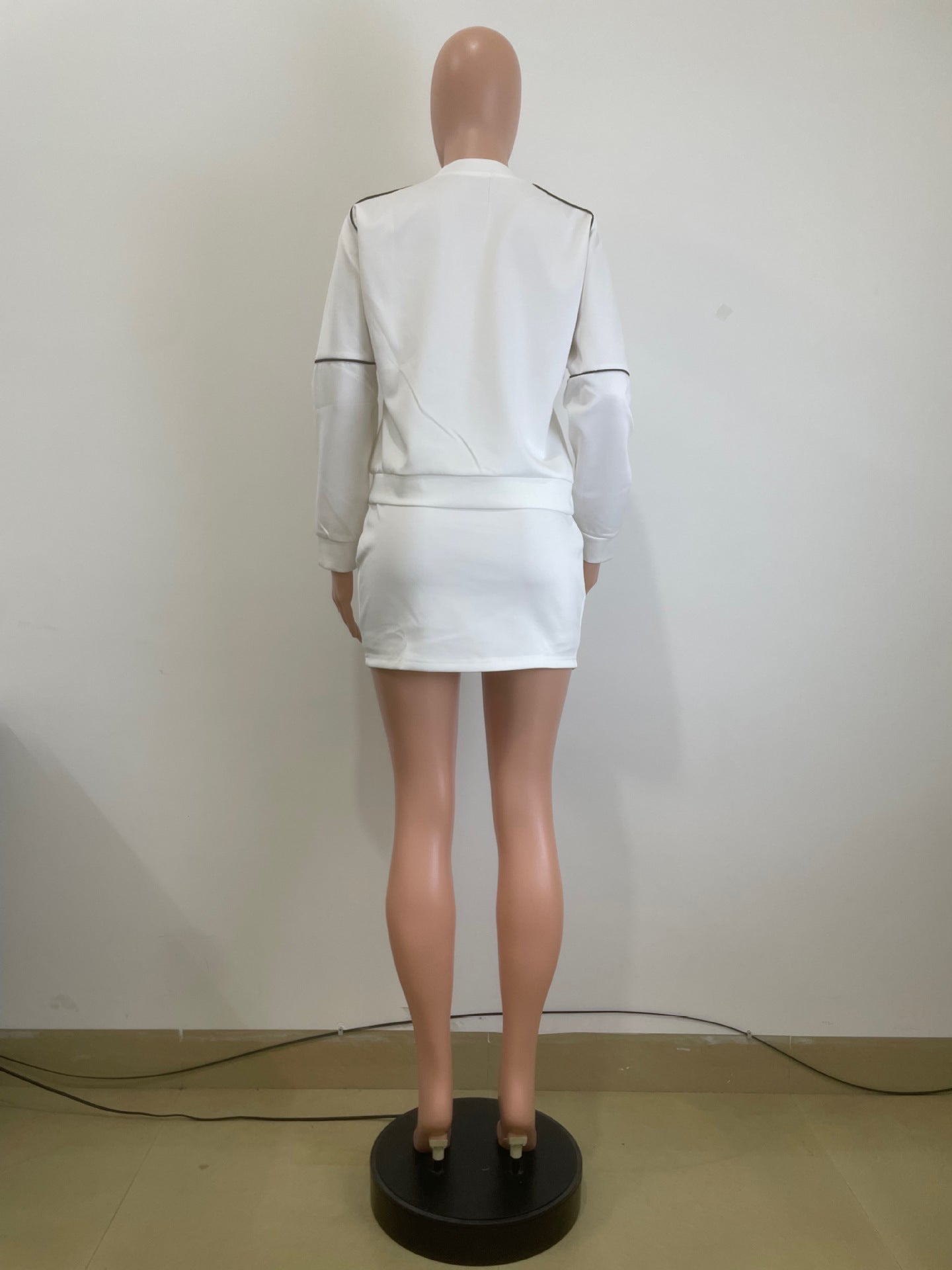 Women autumn and winter long-sleeved Hoodies lace stripes and shorts sports Casual Two Piece Set 8