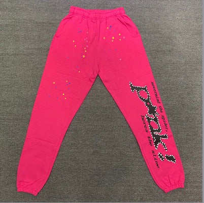 Hip-Hop Singer Letter Printed Male And Female Couple Spring And Autumn Hoodies Sweatpants Set 6
