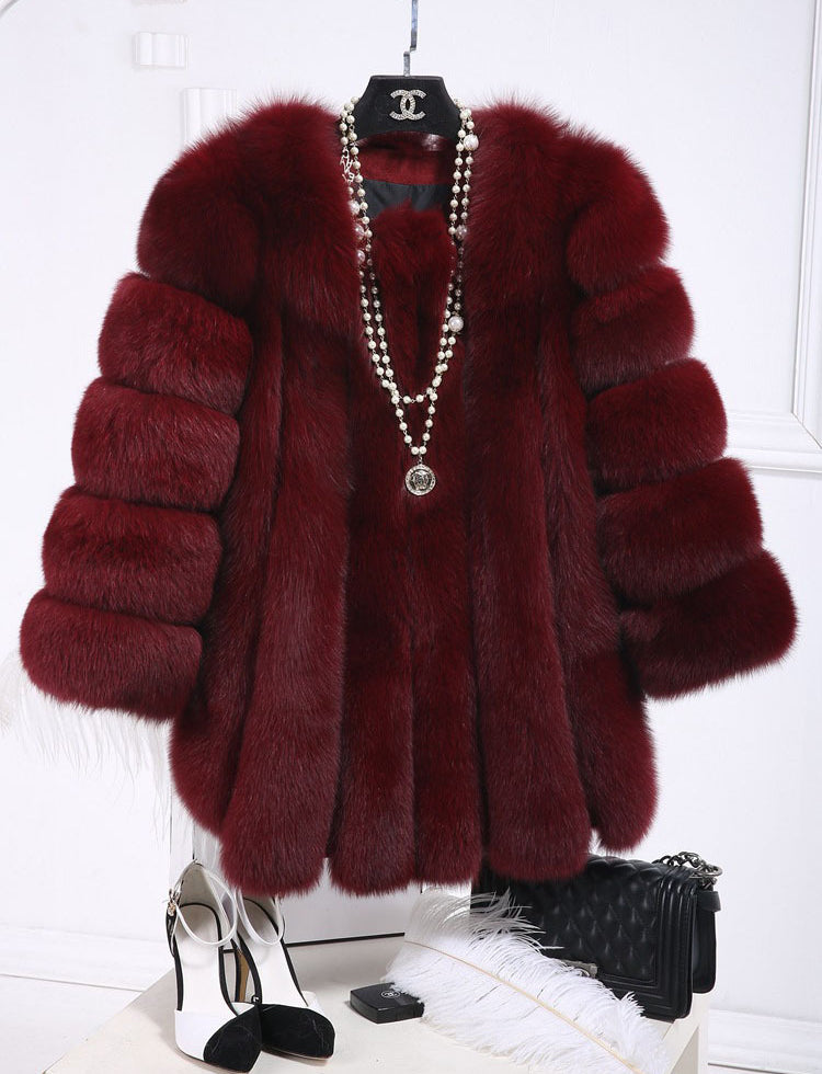 Women's Faux Fur Jacket Autumn And Winter Faux Fur Coat 9