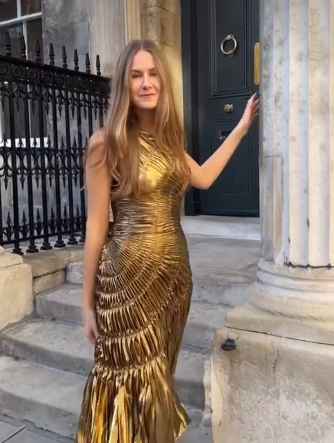 Sleeveless Sexy Shiny Color Pleated Long Evening Dress 7