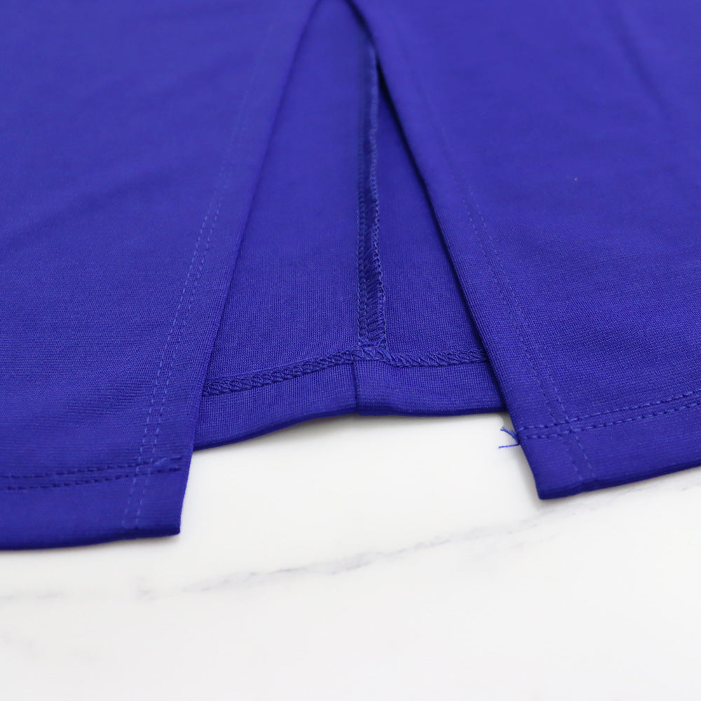 Chic Slit Slim Waist Mid Length Bodycon Gown Slim Women's Dress 17