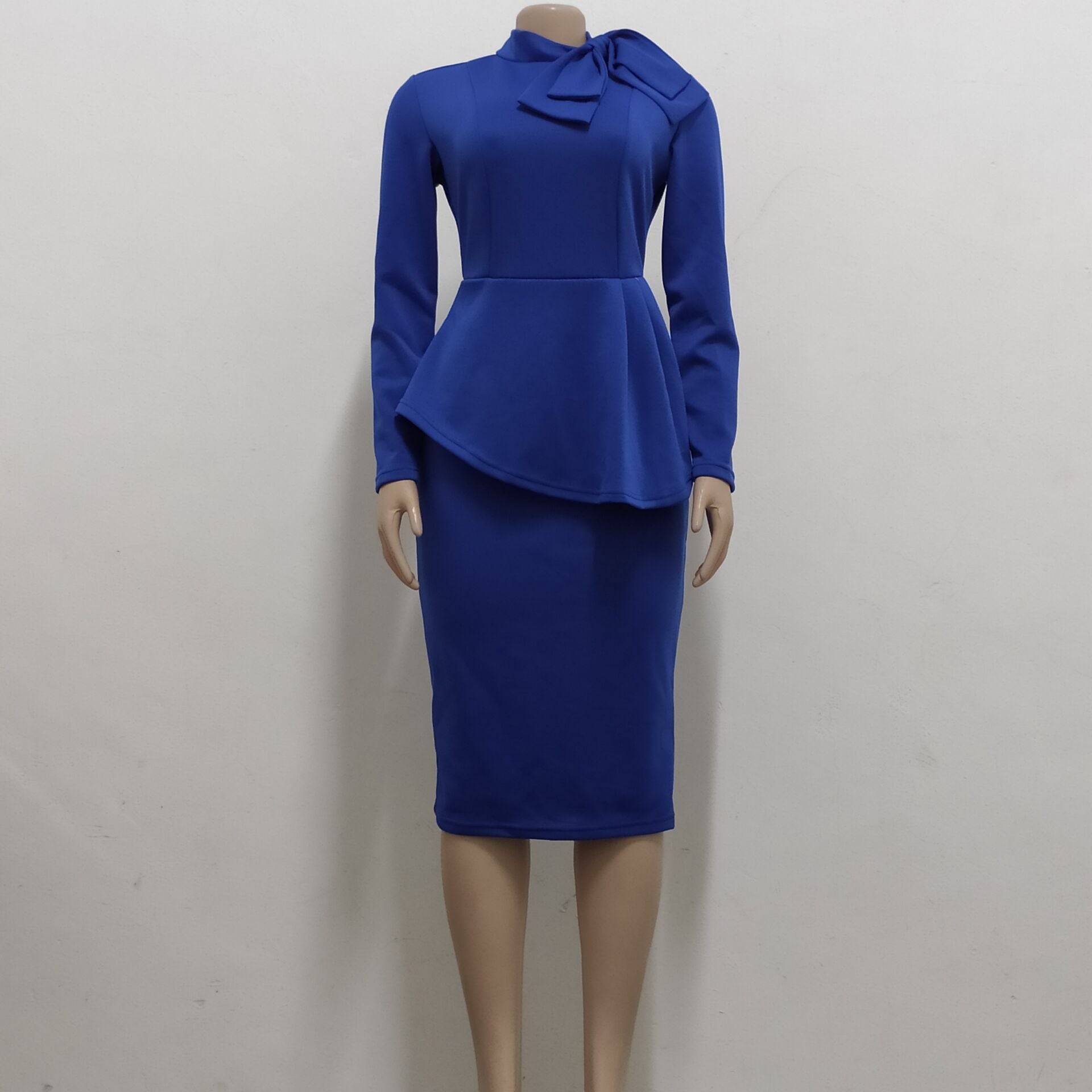 Women sexy diagonal bow dress 31