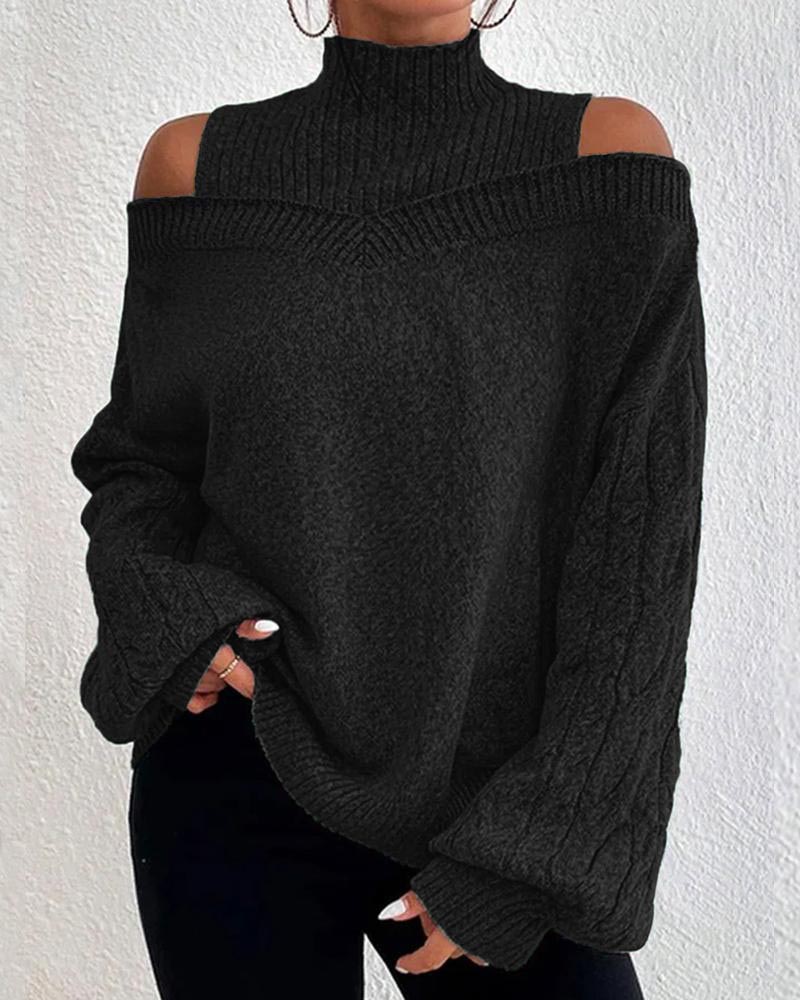 Women Off Shoulder Sweater 3