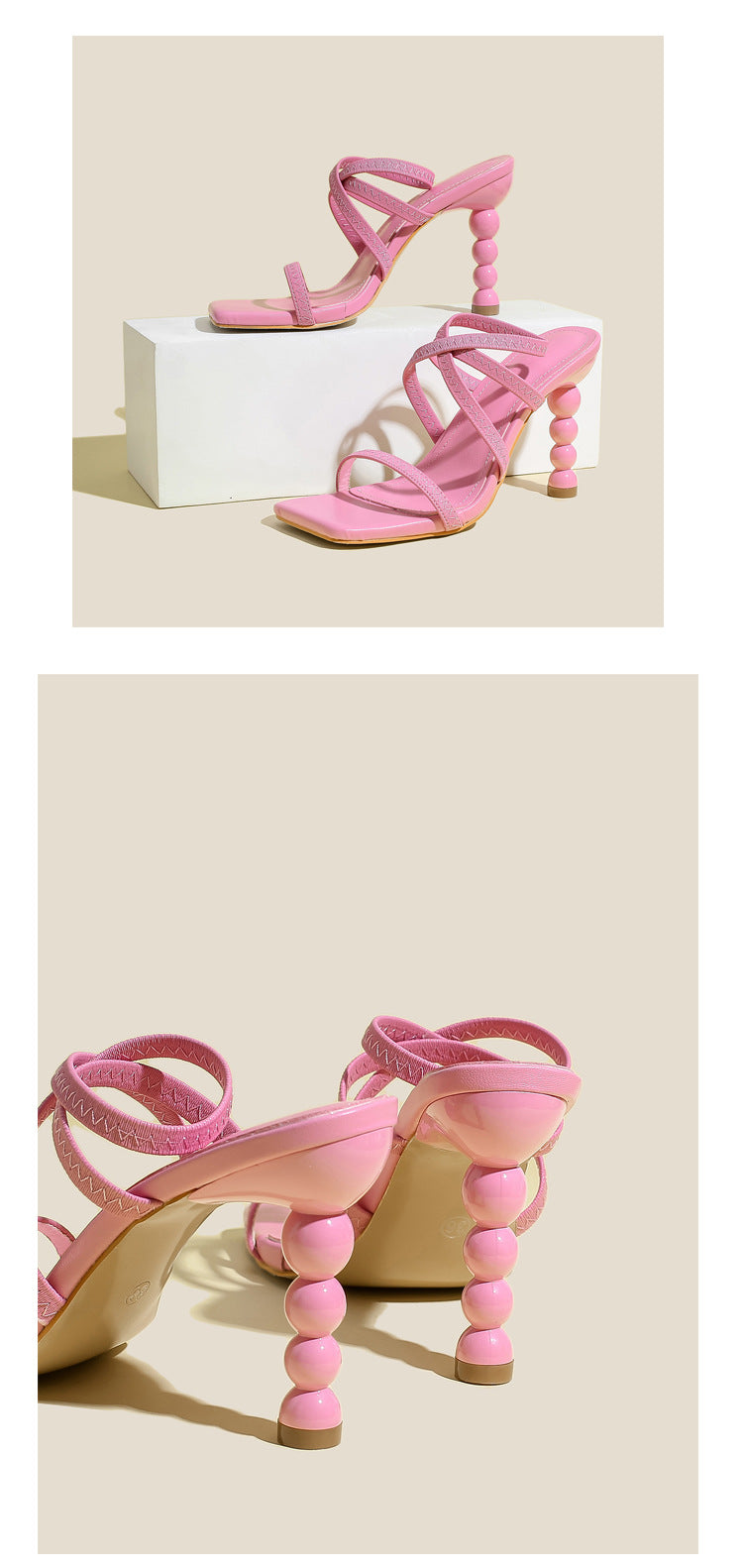 Spring Trend High Heels Slip-On Comfortable Sandals Stiletto 10