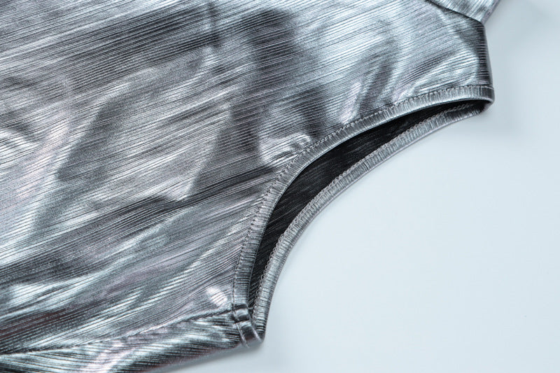 Women Autumn and Winter Half Turtle Collar Sleeveless Zipper Sexy Bodycon Dress 13