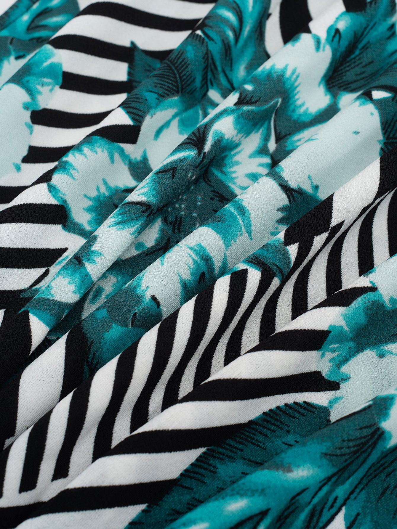 Autumn Plus Size Round Neck Print Patchwork Chic Career Bodycon Dress 11