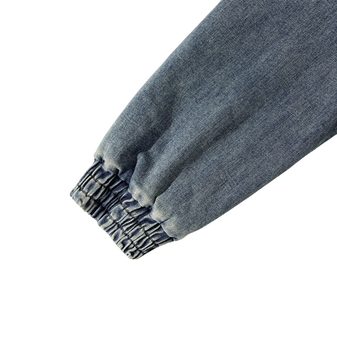 Women's Winter Removable Fur Collar Zipper Short Denim Jacket 6