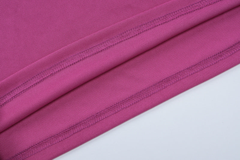 Women's Spring Fashion Solid Color Slim Fit Round Neck Long Sleeve Dress 20