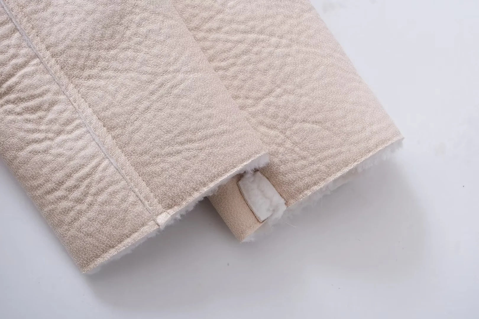 Women Lamb Wool PU-Leather Warm Jacket 16