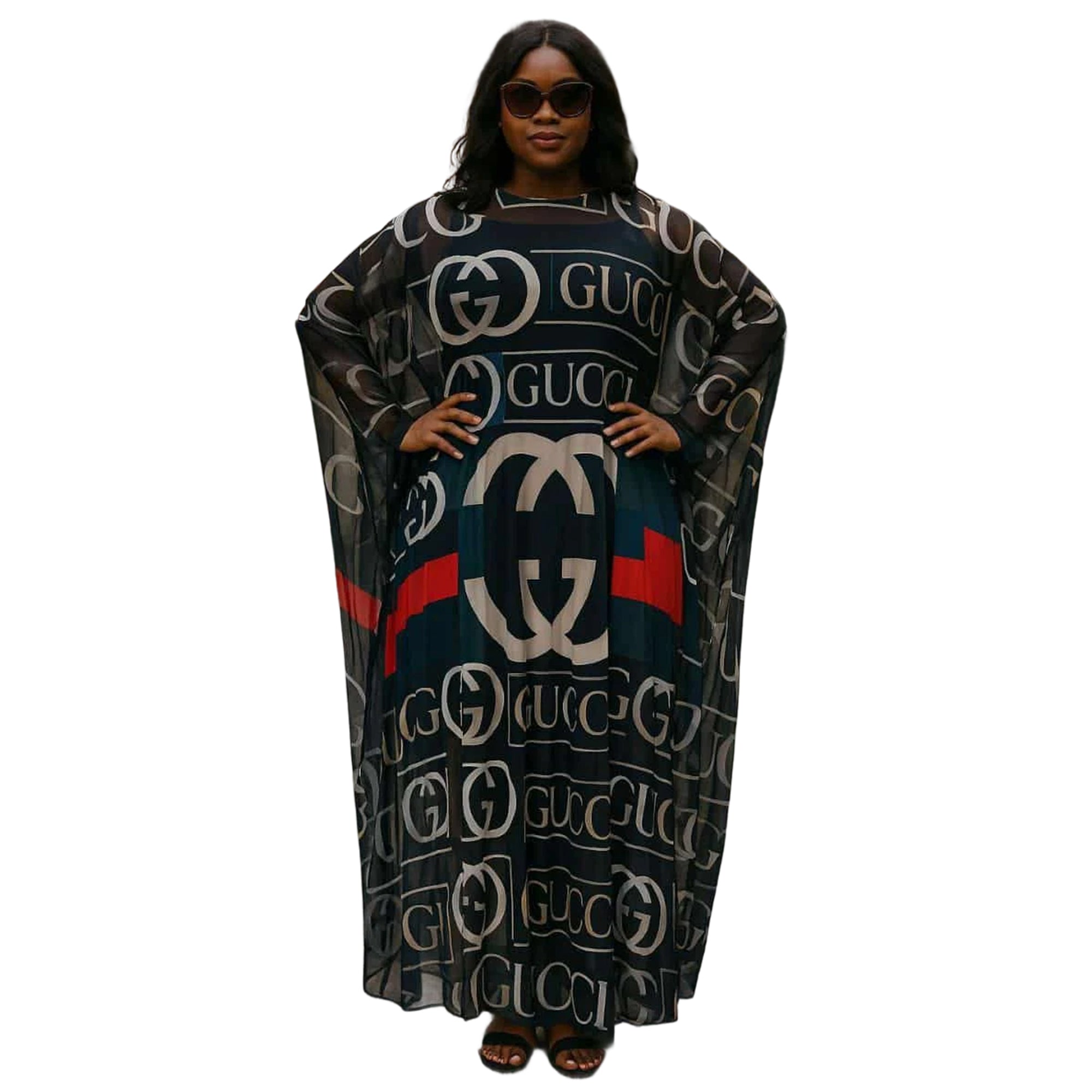 Women's Fashion Beach Holiday Printed Sexy See-Through Mesh Sleeveless Maxi Dress 17