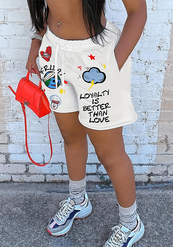 Street Fashion Trendy Printed Sporty Shorts