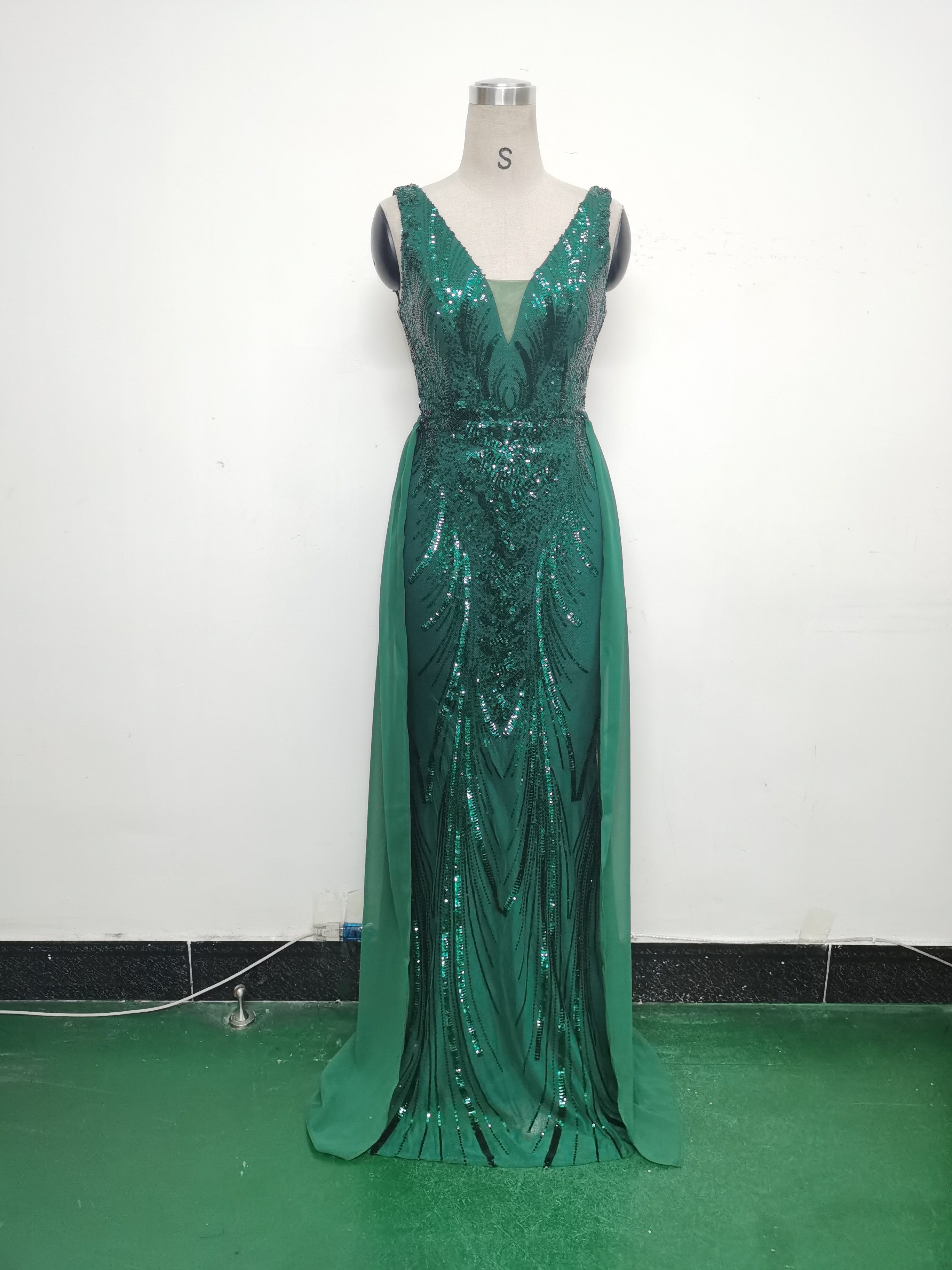 Women Beaded Beaded Sequin Evening Dress 33