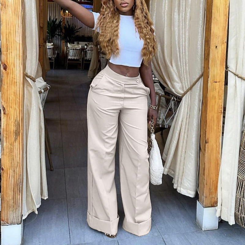 Autumn Casual Pants Wide-Leg Fashion Trousers 3