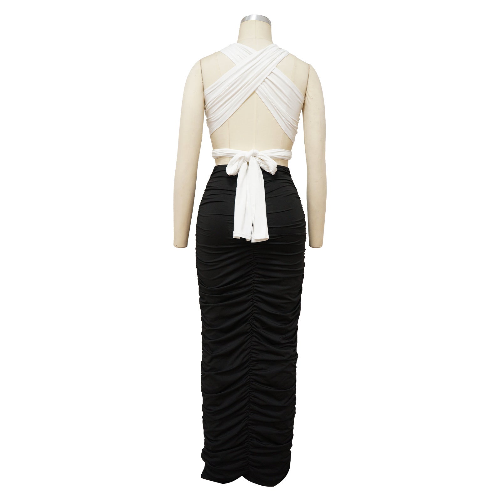 Women Summer Irregular Color Contrast Dress 14