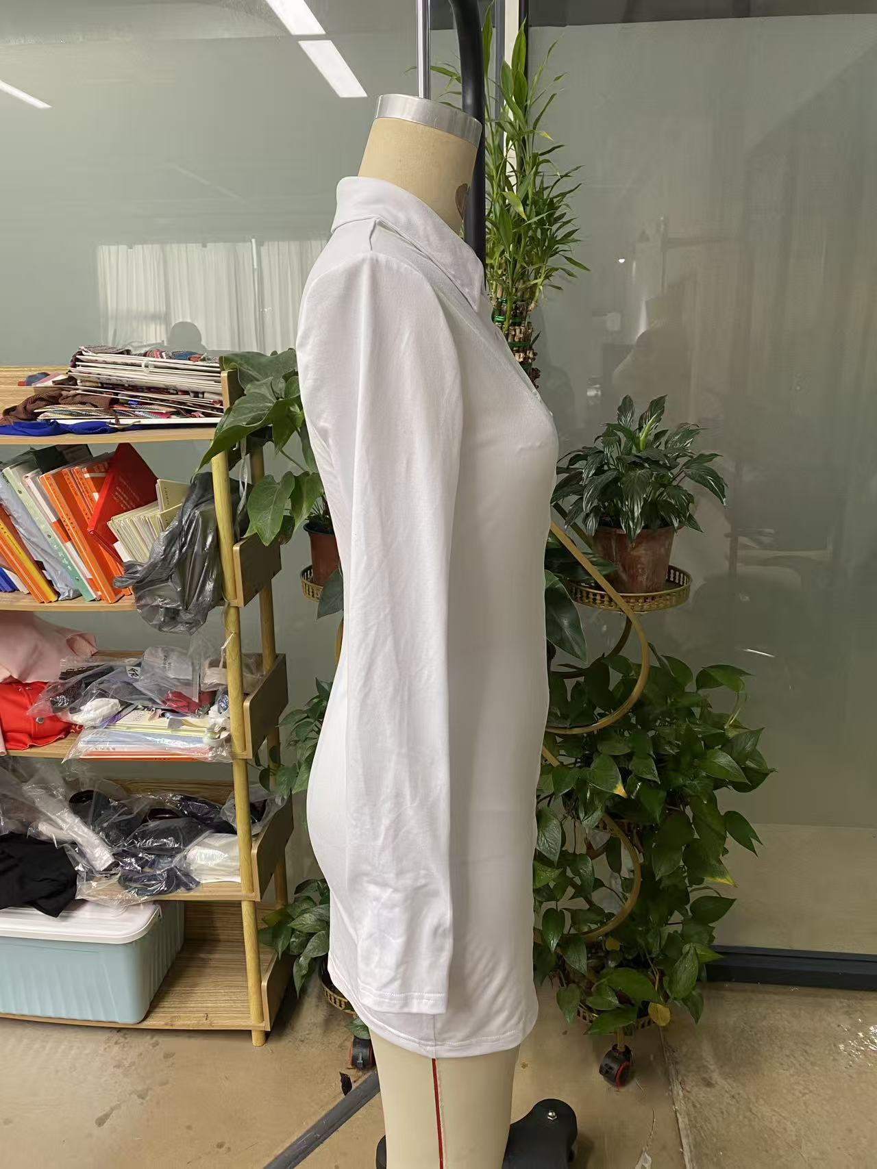 Women's Sexy Tight Fitting Square Neck Slim Waist Shirt Dress 4