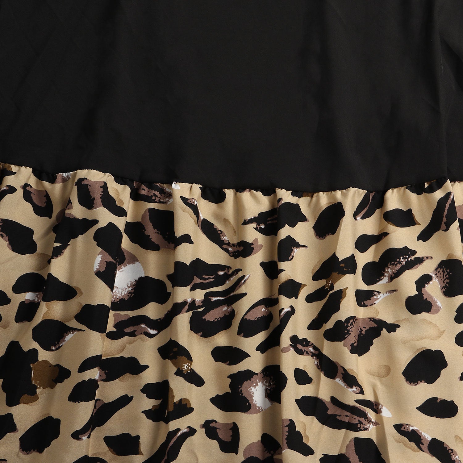 Plus Size Women Patchwork Print Short Sleeve Dress 23