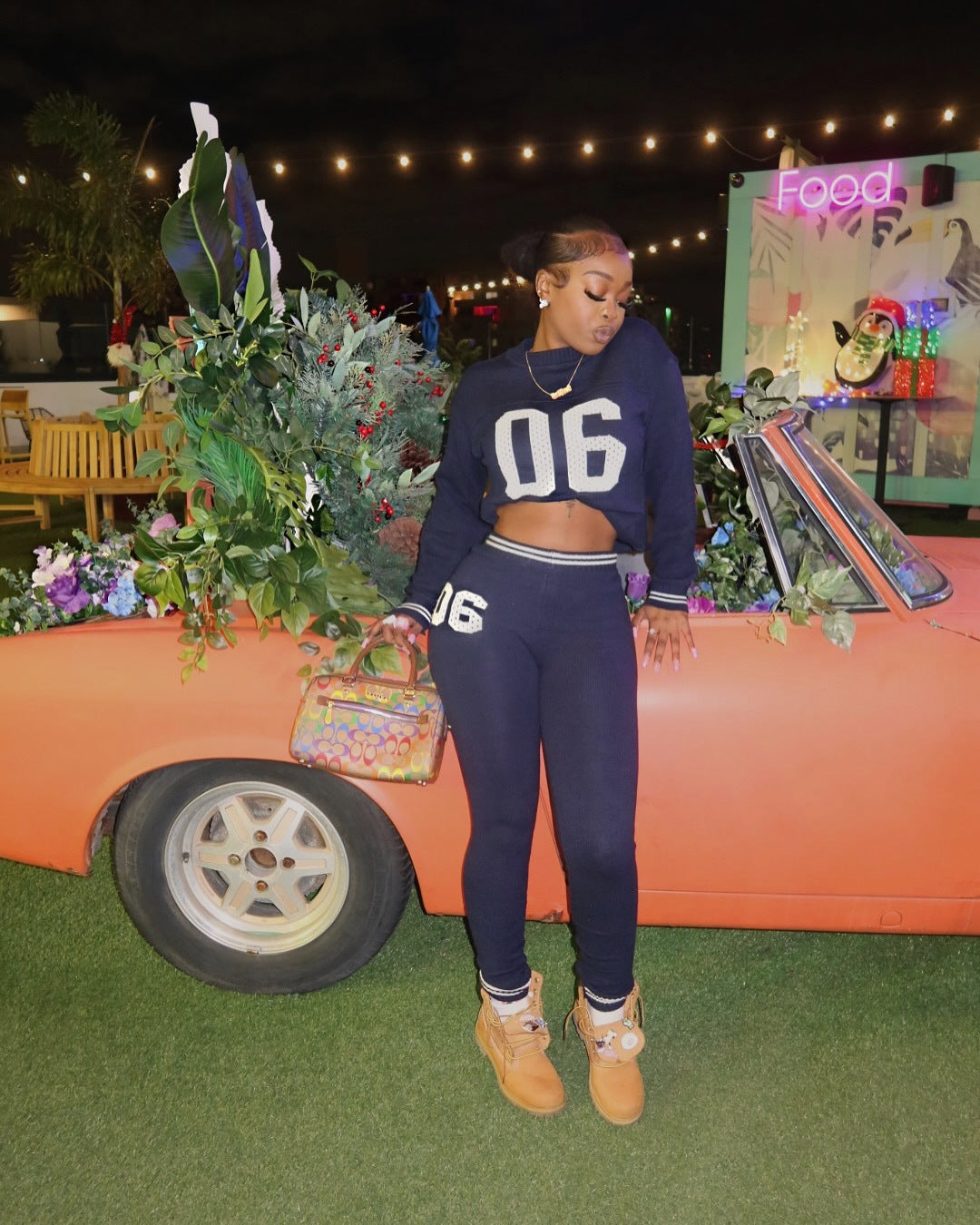 Spring Sports Fashion Long Sleeve Letter Sweater Sports Pants Two Piece Set 4