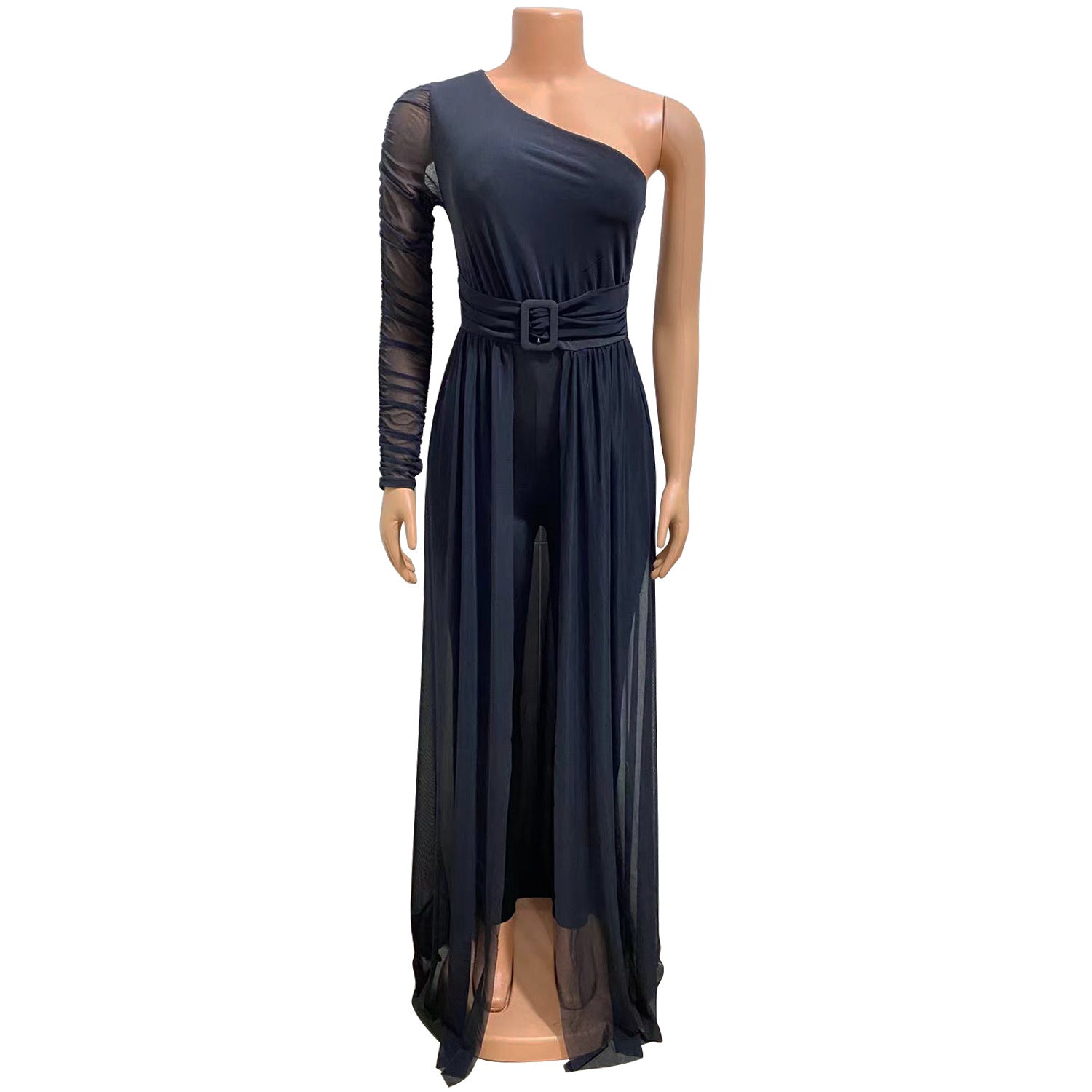 Summer Women Clothes Fashion Sexy One-Piece Long-Sleeve Jumpsuit Fake Two-Piece Set 13