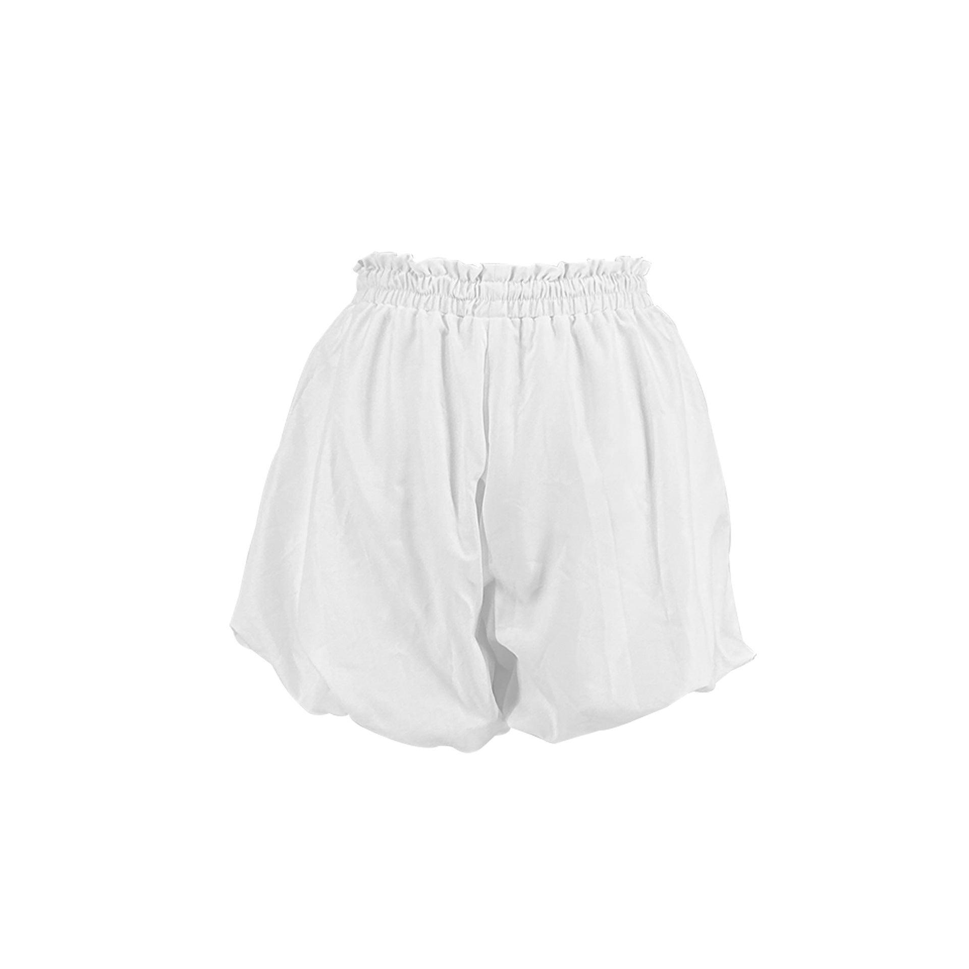 Women Solid Puffy Puff Shorts 12