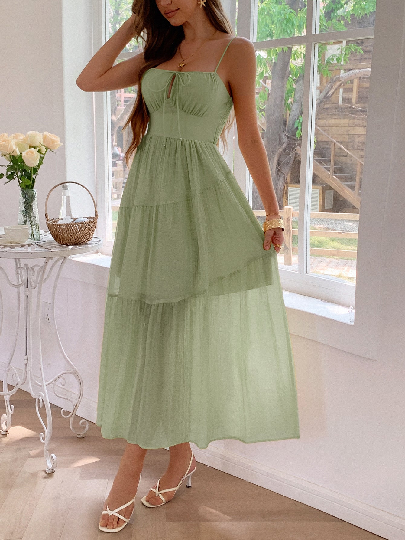 Spring/Summer Women's Holidays Casual Strappy Beach Dress 5