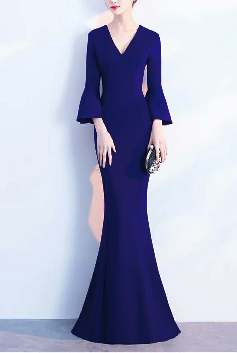 Women Elegant Formal Party Maxi Mermaid Evening Dress 5