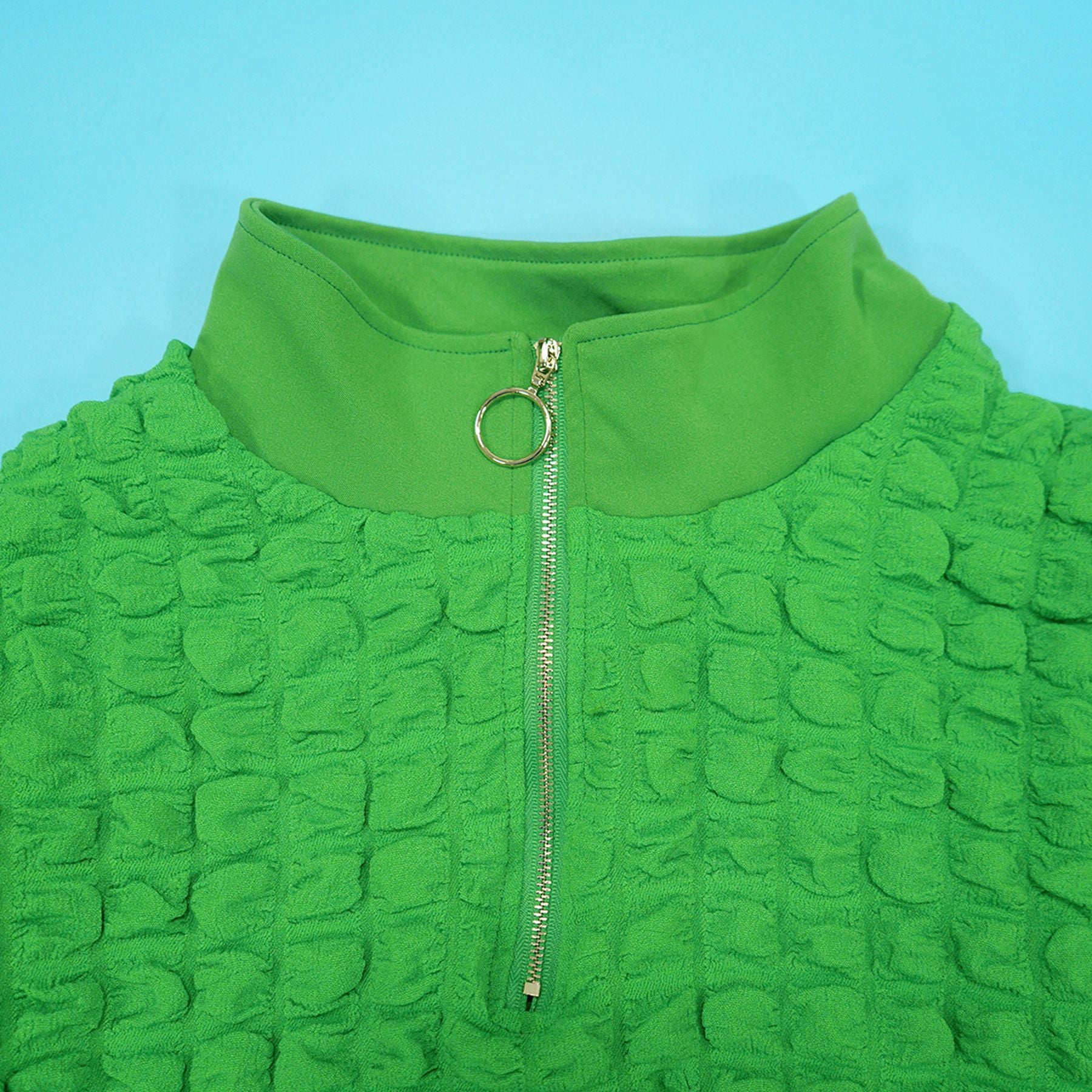 Spring Plus Size Short Sleeve Zipper Hollow Midi Dress 17